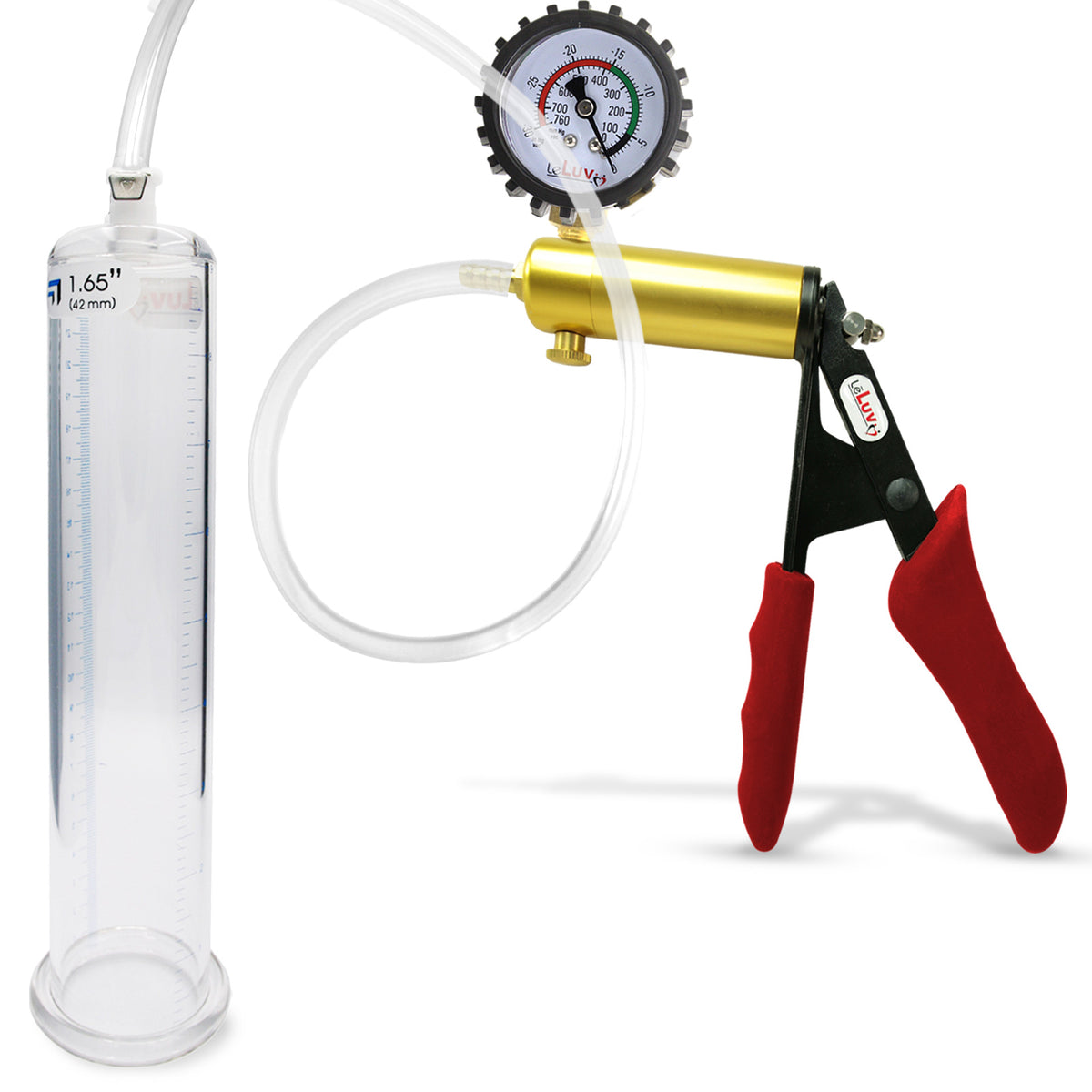 Pump ULTIMA Red Gauge & Cover 9" x 1.65" Diameter Cylinder