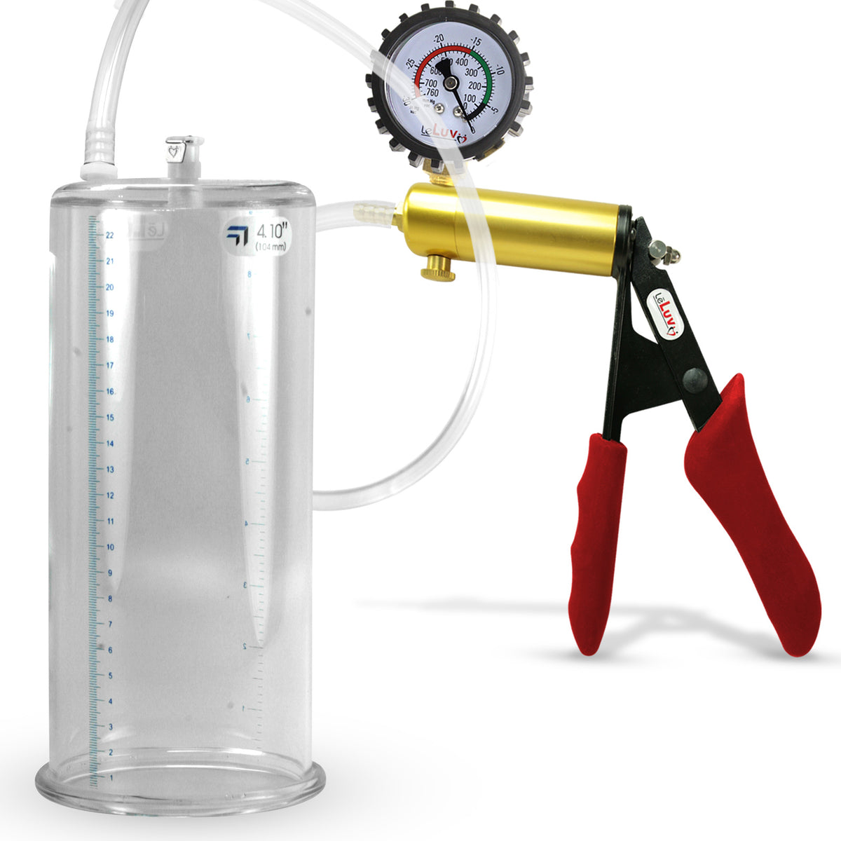 Pump ULTIMA Red Gauge & Cover 9" x 4.10" Diameter Cylinder