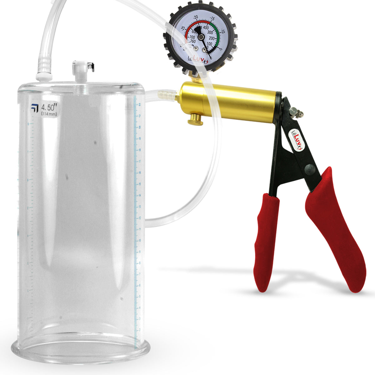 Pump ULTIMA Red Gauge & Cover 9" x 4.50" Diameter Cylinder