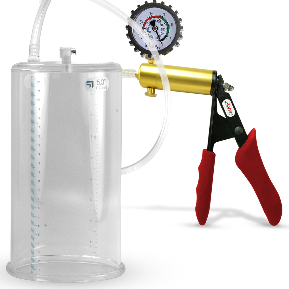 Pump ULTIMA Red Gauge & Cover 9" x 5.00" Diameter Cylinder