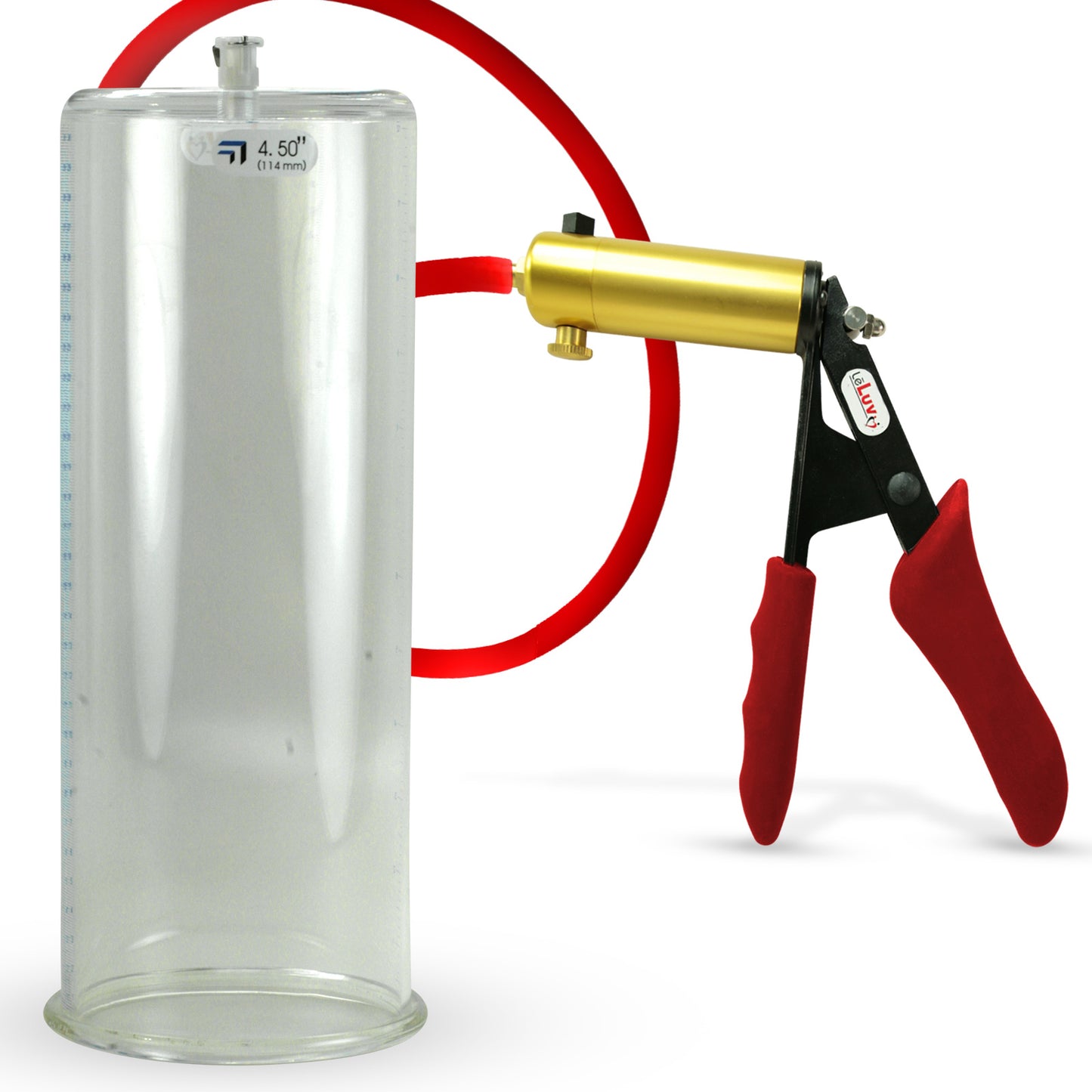 Ultima Red Penis Pump | Premium Grips & Hose | 12" Length - 4.50" Cylinder Diameter