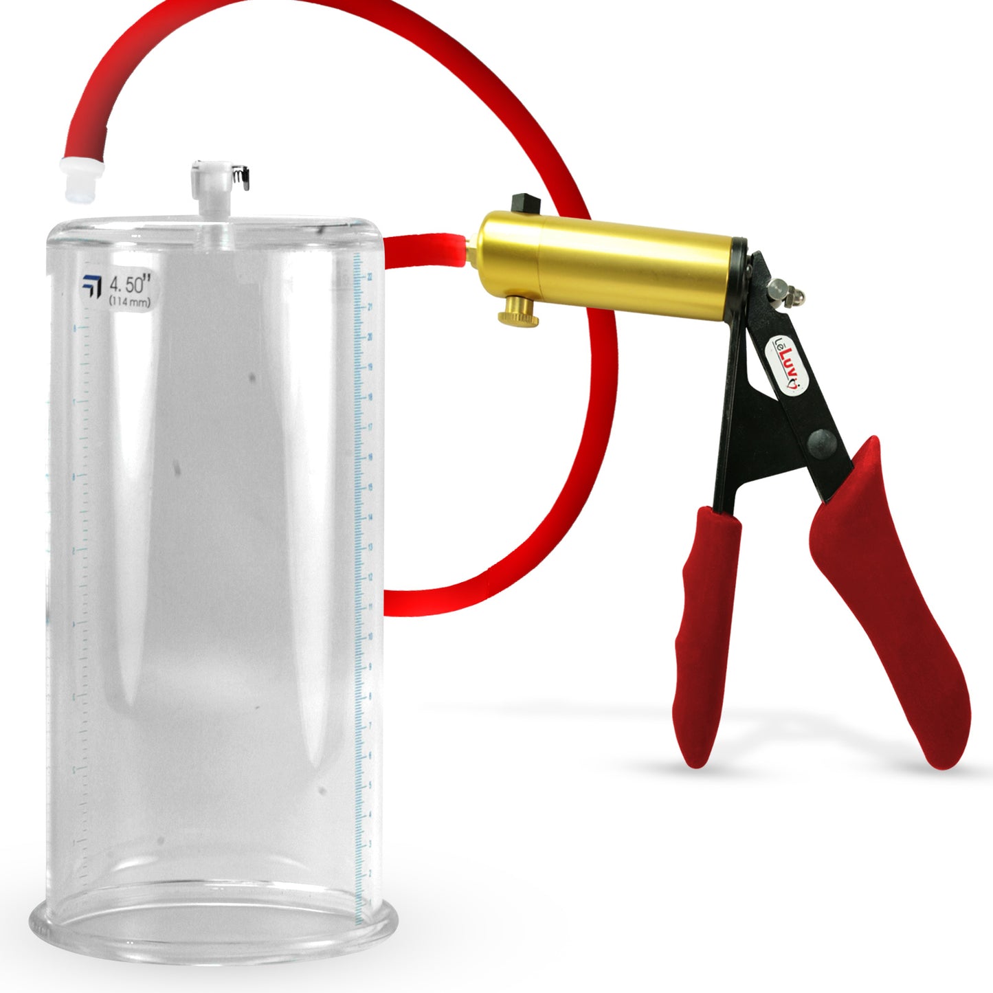 Ultima Red Penis Pump | Premium Grips & Hose | 9" Length - 4.50" Cylinder Diameter