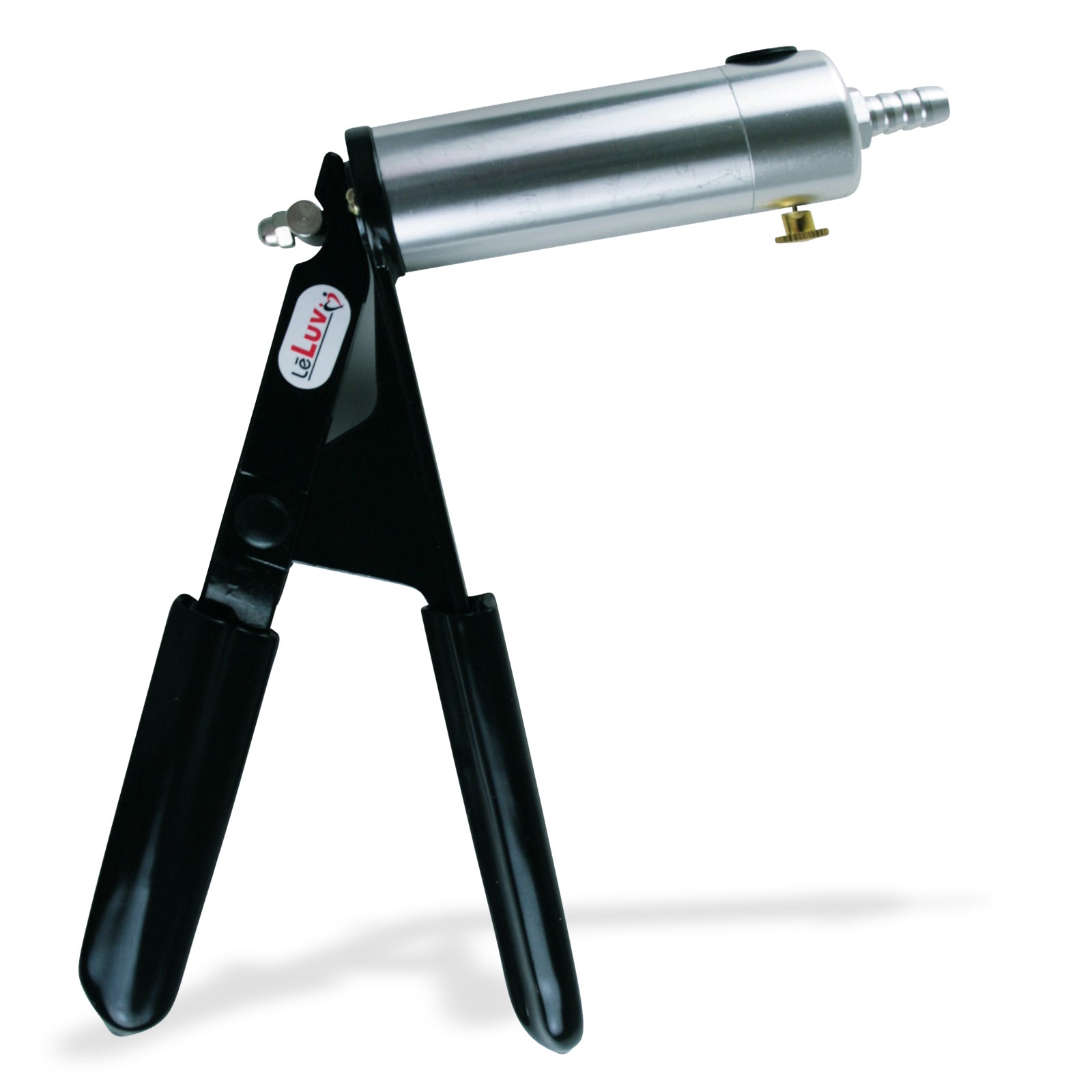 Ultima Silver Pump Handle w/ Black Grips - No Gauge