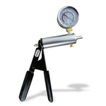 Ultima Silver Pump Handle w/ Black Grips - with Gauge