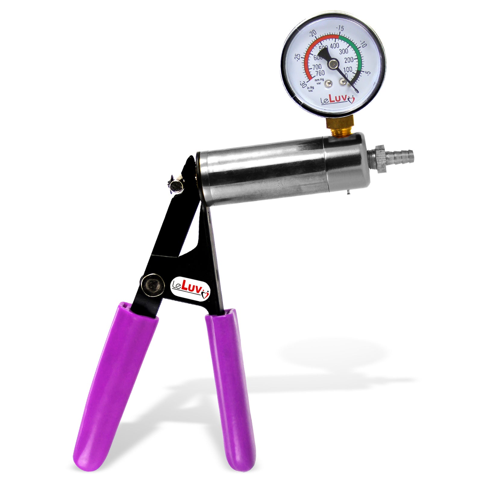 Ultima Silver Handle w/ Purple Rubber Grips - with Gauge