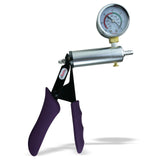 Ultima Silver Pump Handle w/ Purple Silicone Grips - with Gauge