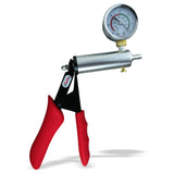 Ultima Silver Pump Handle w/ Red Silicone Grips - with Gauge