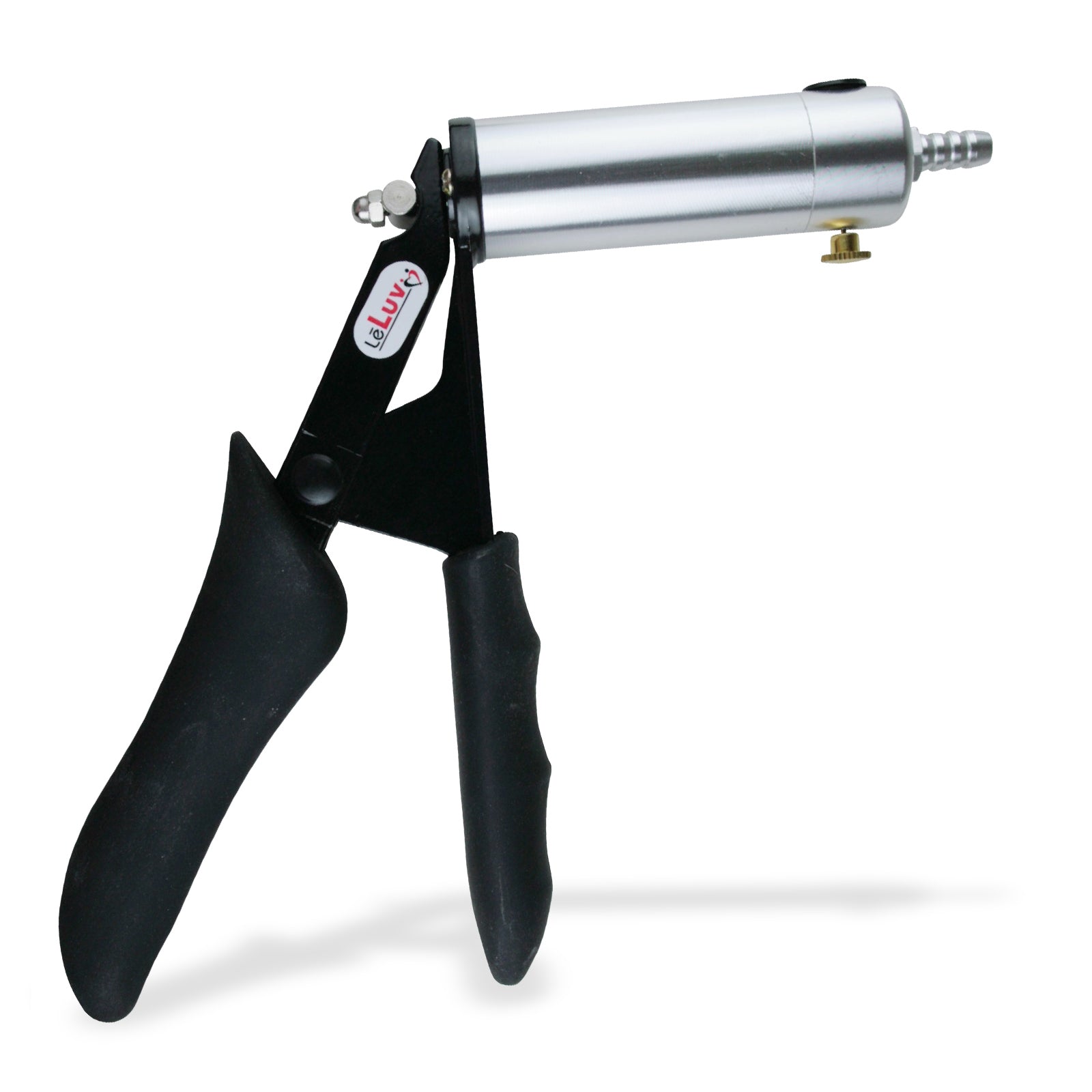 Ultima Silver Pump Handle w/ Black Silicone Grips - No Gauge