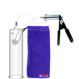 Ultima Silver Black Penis Pump | Rubber Grip, Clear Hose + 12" x 2.875" Cylinder" 