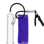 LeLuv Ultima Silver Black Penis Pump | Silicone Grip, Silicone Hose | 12" x 2.25" Cylinder