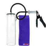 LeLuv Ultima Silver Black Penis Pump | Silicone Grip, Silicone Hose - 12" x 2.9" Thick-Walled Cylinder