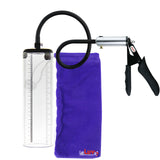 LeLuv Ultima Silver Black Penis Pump | Silicone Grip, Silicone Hose - 9" x 2.5" Thick-Walled Cylinder