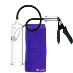 LeLuv Ultima Silver Black Penis Pump | Silicone Grip, Silicone Hose | 9" x 2.50" Cylinder