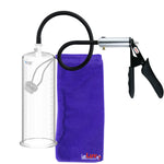 LeLuv Ultima Silver Black Penis Pump | Silicone Grip, Silicone Hose | 9" x 3.25" Cylinder