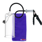 LeLuv Ultima Silver Black Penis Pump | Silicone Grip, Silicone Hose | 9" x 3.70" Cylinder