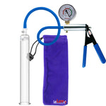 Ultima Blue Silicone Grip & Hose | Penis Pump + Gauge | 12" x 1.35" Cylinder