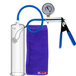 Ultima Blue Silicone Grip & Hose | Penis Pump + Gauge | 12" x 2.75" Cylinder