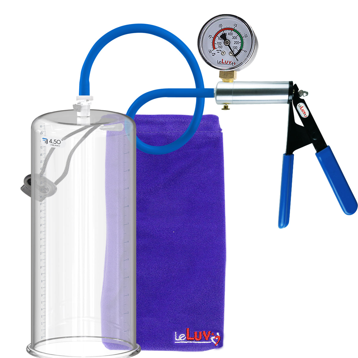 Vacuum Pump ULTIMA Blue Premium Hose with Gauge 12" x 4.50" Cylinder Diameter