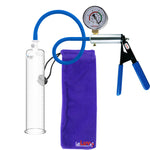 Ultima Blue Silicone Grip & Hose | Penis Pump + Gauge | 9" x 2.00" Cylinder