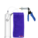Ultima Silver Blue Penis Pump | Silicone Grip, Clear Hose + 12" x 2.50" Cylinder