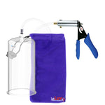 Ultima Silver Blue Penis Pump | Silicone Grip, Clear Hose | 9" x 4.50" Cylinder