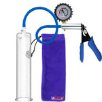 Ultima Silver Blue Silicone Grip, Silicone Hose | Penis Pump + Protected Gauge | 12" x 2.25"