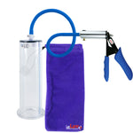 Ultima Silver Blue Silicone Grip, Silicone Hose | Penis Pump + 9" Length x 2.50" WIDE Flange Cylinder