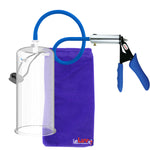 Ultima Silver Blue Silicone Grip, Silicone Hose | Penis Pump | 9" x 4.10" Cylinder