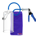 Ultima Silver Blue Silicone Grip, Silicone Hose | Penis Pump | 9" x 4.50" Cylinder