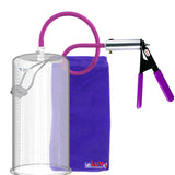 Ultima Silver Purple Penis Pump | Rubber Grip, Silicone Hose | 12" Length - 5.00" Cylinder Diameter