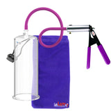Ultima Silver Purple Penis Pump | Rubber Grip, Silicone Hose | 9" Length - 3.50" Cylinder Diameter