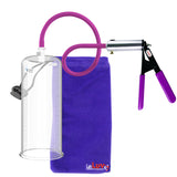 Ultima Silver Purple Penis Pump | Rubber Grip, Silicone Hose | 9" Length - 3.70" Cylinder Diameter