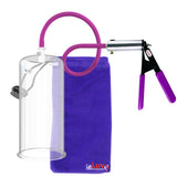 Ultima Silver Purple Penis Pump | Rubber Grip, Silicone Hose | 9" Length - 4.10" Cylinder Diameter