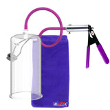 Ultima Silver Purple Penis Pump | Rubber Grip, Silicone Hose | 9" Length - 4.50" Cylinder Diameter