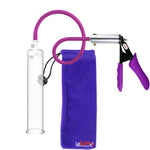 Ultima Silver Purple Penis Pump | Silicone Grip, Silicone Hose | 9" Length - 1.75" Cylinder Diameter