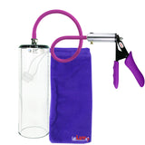 Ultima Silver Purple Penis Pump | Silicone Grip, Silicone Hose - 9" x 2.9" Thick-Walled Cylinder