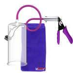 Ultima Silver Purple Penis Pump | Silicone Grip, Silicone Hose | 9" Length - 4.10" Cylinder Diameter