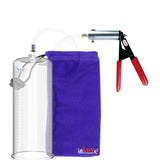 Ultima Silver Red Penis Pump | Rubber Grip, Clear Hose | 12" x 4.10" Cylinder 