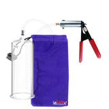 Ultima Silver Red Penis Pump | Rubber Grip, Clear Hose | 9" x 3.50" Cylinder