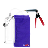 Ultima Silver Red Penis Pump | Rubber Grip, Clear Hose | 9" x 3.70" Cylinder