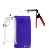 Ultima Silver Red Penis Pump | Rubber Grip, Clear Hose | 9" x 4.50" Cylinder 