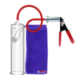 Ultima Silver Red Penis Pump | Rubber Grip, Silicone Hose | 12" x 2.75" Cylinder