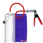 Ultima Silver Red Penis Pump | Rubber Grip, Silicone Hose | 12" x 3.70" Cylinder