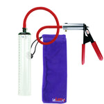 Ultima Silver Red Penis Pump | Rubber Grip, Silicone Hose - 9" x 1.5" Thick-Walled Cylinder