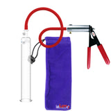 Ultima Silver Red Penis Pump | Rubber Grip, Silicone Hose | 9" x 1.50" Cylinder