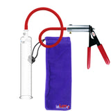 Ultima Silver Red Penis Pump | Rubber Grip, Silicone Hose | 9" x 1.65" Cylinder 