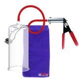 Ultima Silver Red Penis Pump | Rubber Grip, Silicone Hose | 9" x 4.10" Cylinder 