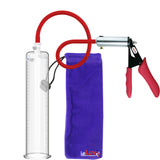 Ultima Silver Red Penis Pump | Silicone Grip, Silicone Hose | 12" Length - 2.25" Cylinder Diameter
