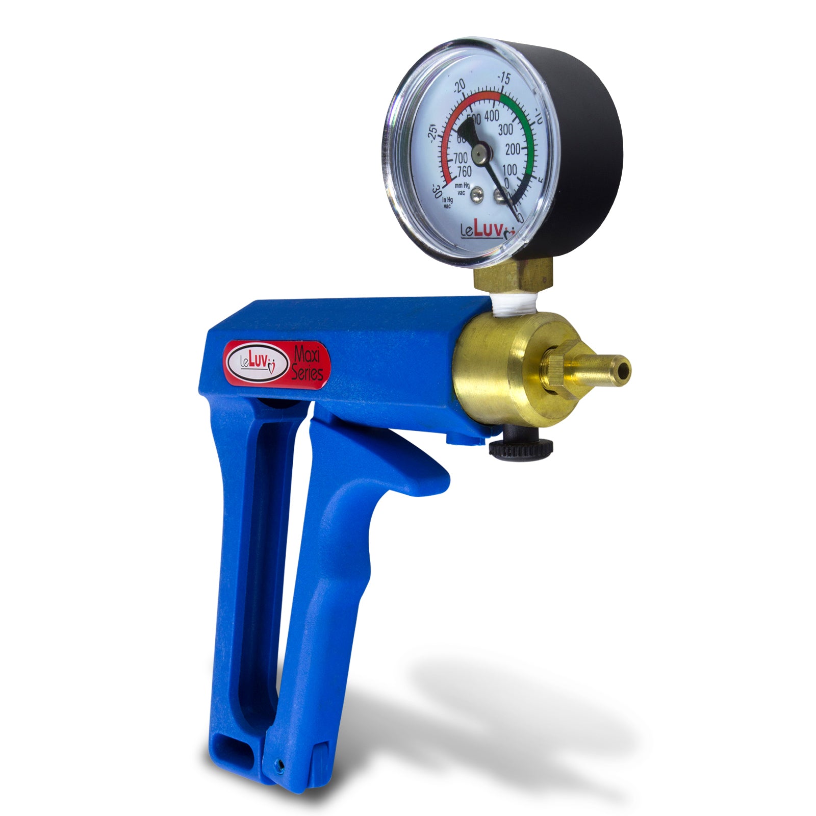 MAXI Blue Vacuum Pump Handle w/ Gauge