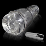 Male Masturbator Handheld Realistic ANUS Texture in Clear Case with Rechargable Vibrating Bullet